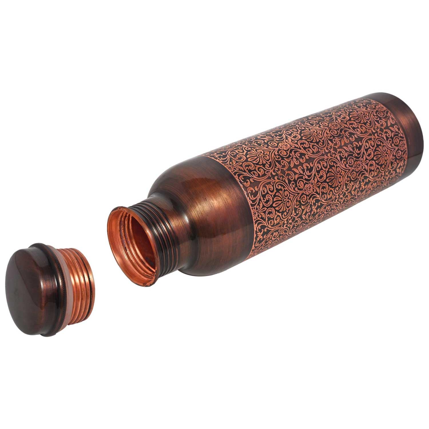 ANCIENTIMPEX Bottiglia di rame Premium Retro Finish, capacità 950 ml per benefici per la salute ayurvedica