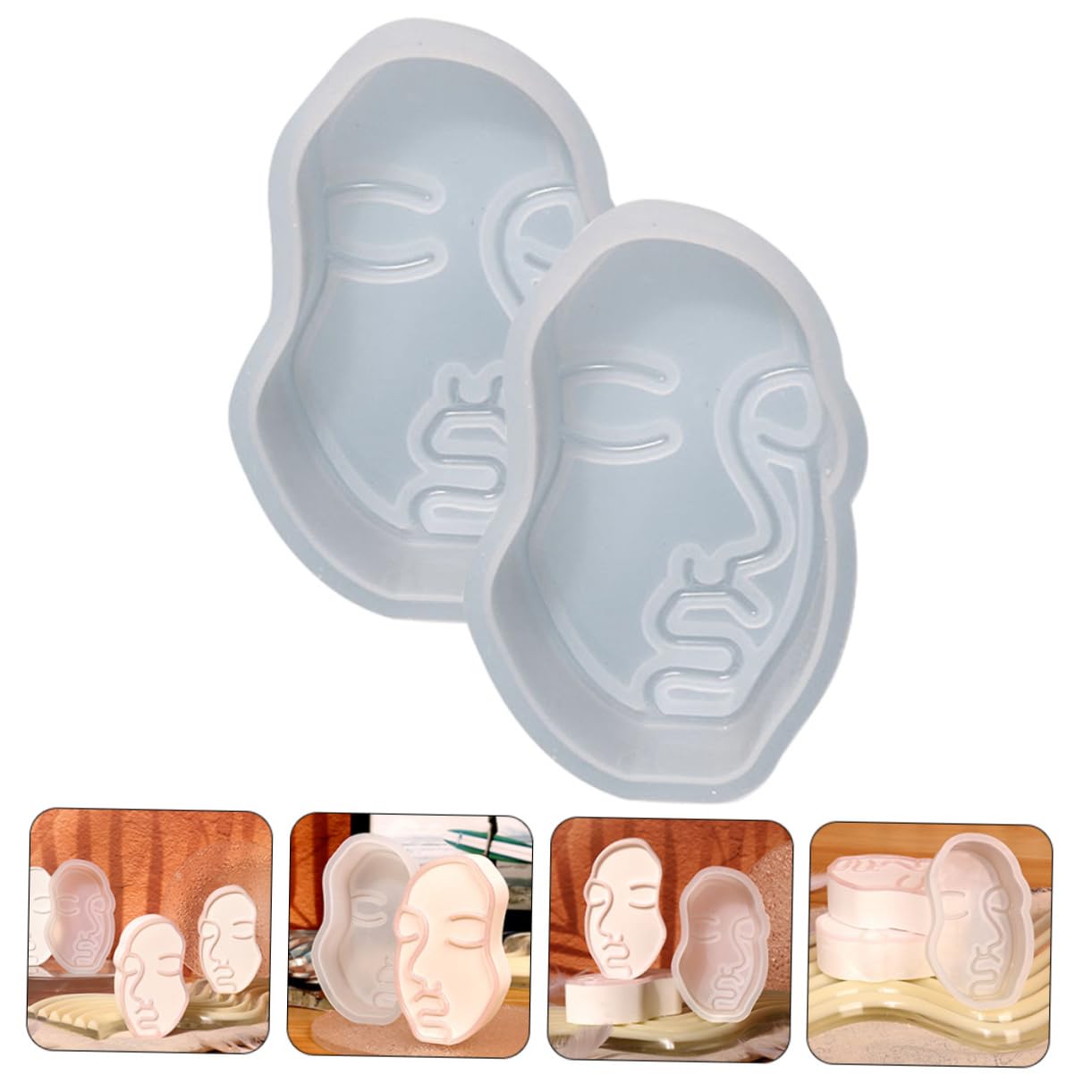 Gadpiparty 5 Set Stampo Silicone Per Saponi Da Flessibile E Riutilizzabile Per Creazioni Fai Da Te Per Decorazioni E Regali Unici 2 Pezzi*5