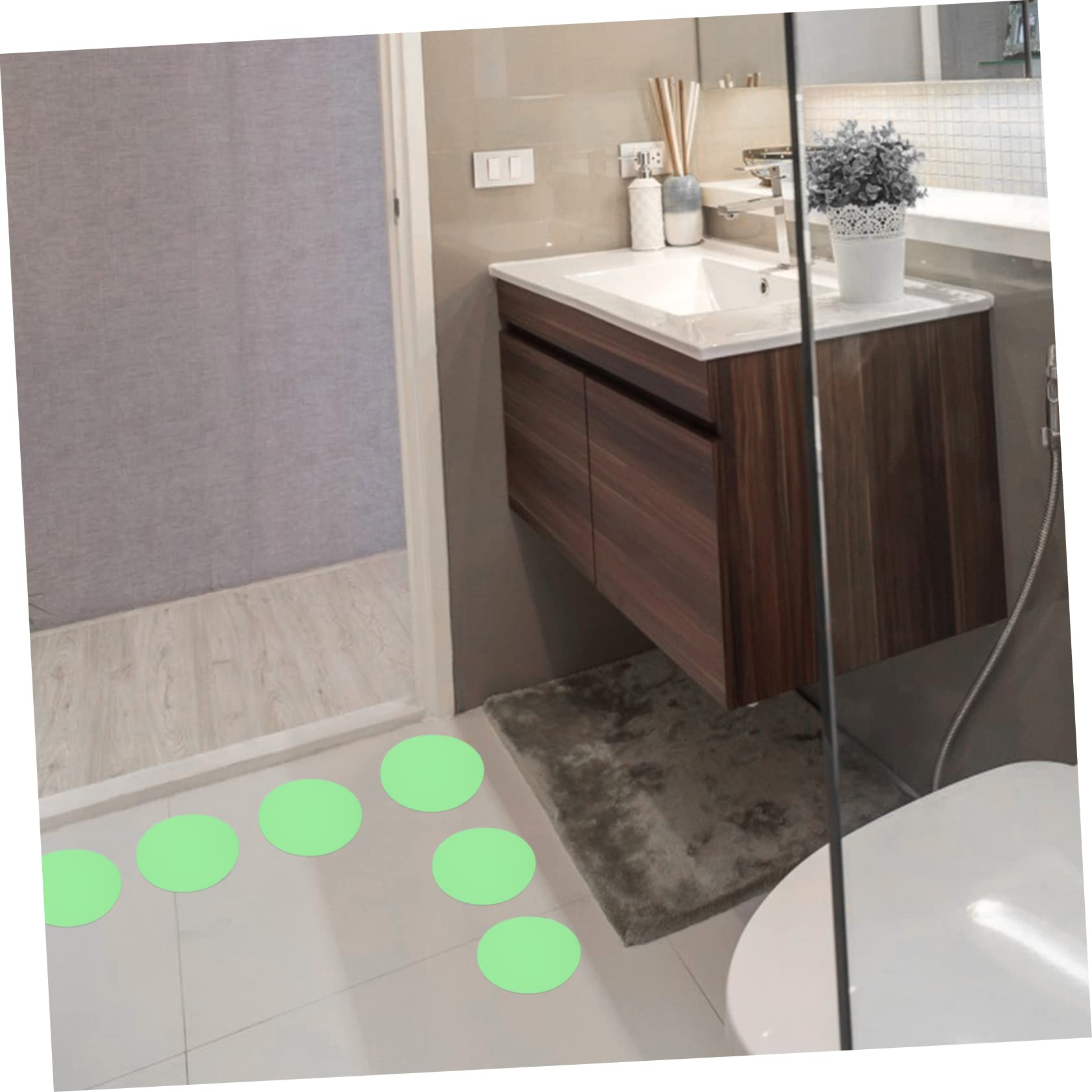 COSMEVIVI 20pcs Luminous Non Slip Bathroom Stickers Skid Adhesive Decals for Shower for Safety Stairs Floors and Bathtubs