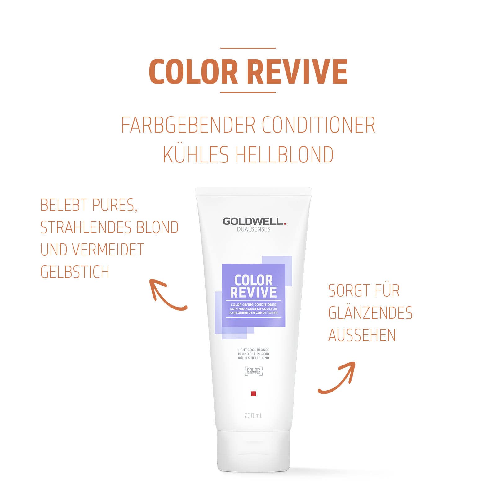 Goldwell Dualsenses Color Revive Farbgebender Conditioner Kühles Hellblond für strahlendes Blond, 200 ml