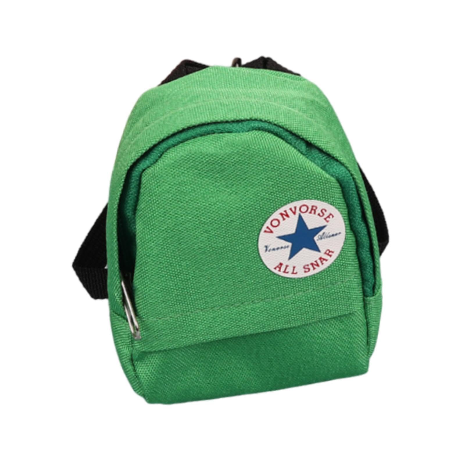 Change Purse Cute Key Pocket Card Bag Cable Organizer Mini Backpack Keychain Green-image-35