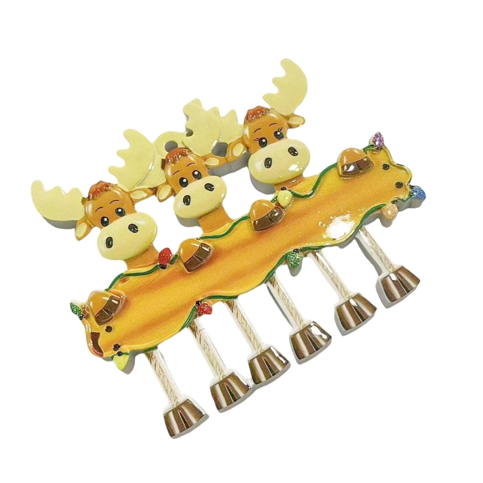 Nucelit Artistic Resin Christmas Deer Ornament Unique Handcrafted Holiday Decors Simple Installs for Bedroom Classroom Display Kids Room Christmas Ornament