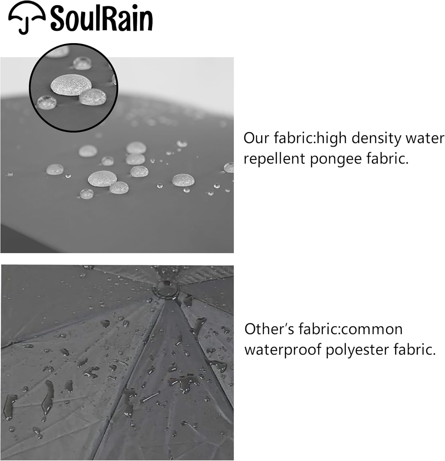 SoulRain 48" Large Umbrella –Windproof Stick Umbrellas for Rain, Automatic Open, Vintage Cane Grey big Umbrella with Classic Wooden Handle,Open for 2 Persons adult,for Women & Men(Grey) - Image 7