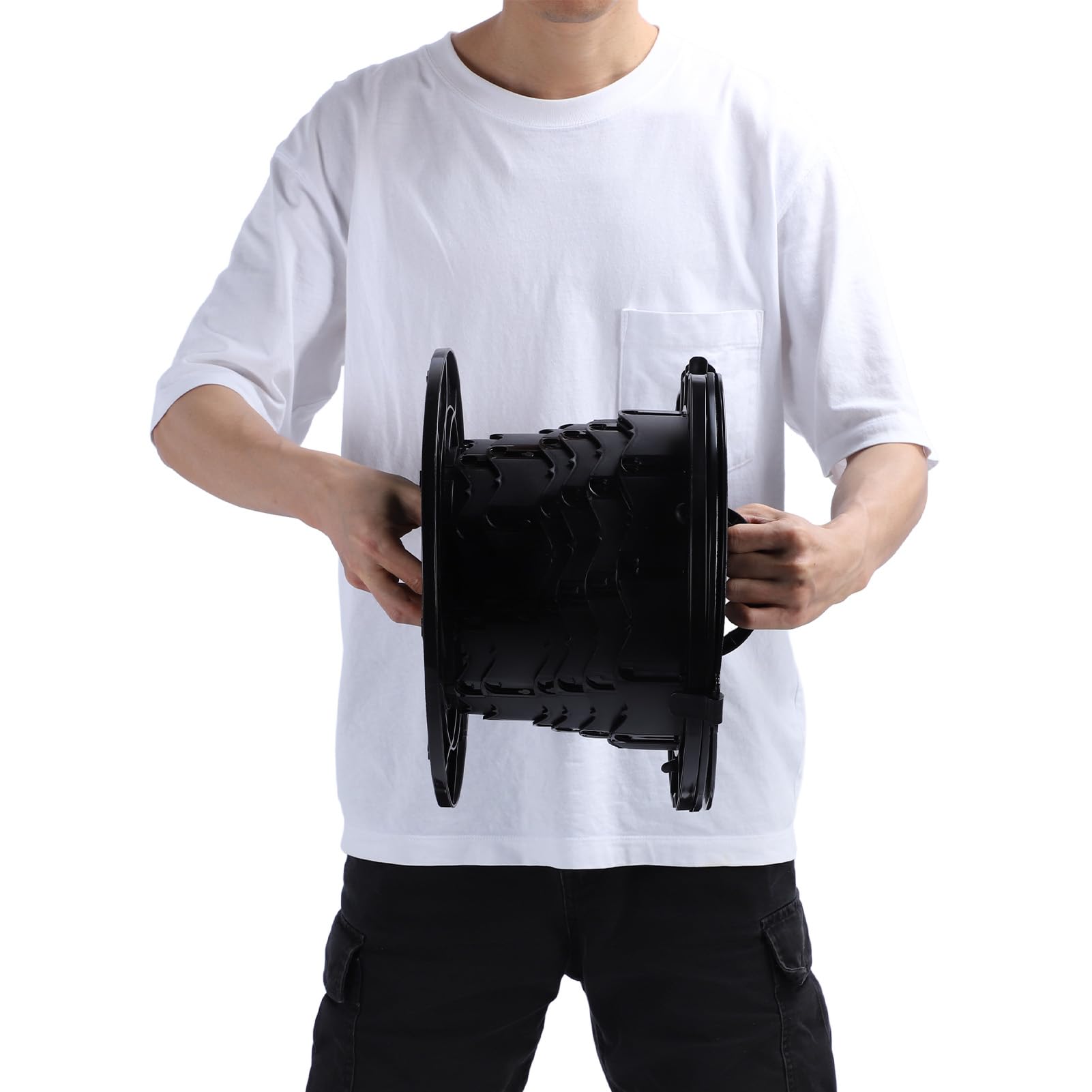 Pilipane Retractable Portable Toilet Foldable Travel Toilet 7 Level Adjustable Height Camping Portable Potty for Adults Kids 330.7lb Load Capacity Black