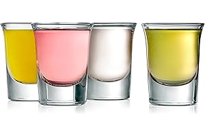 4-Pack NutriChef 1 oz Clear Shot Glasses