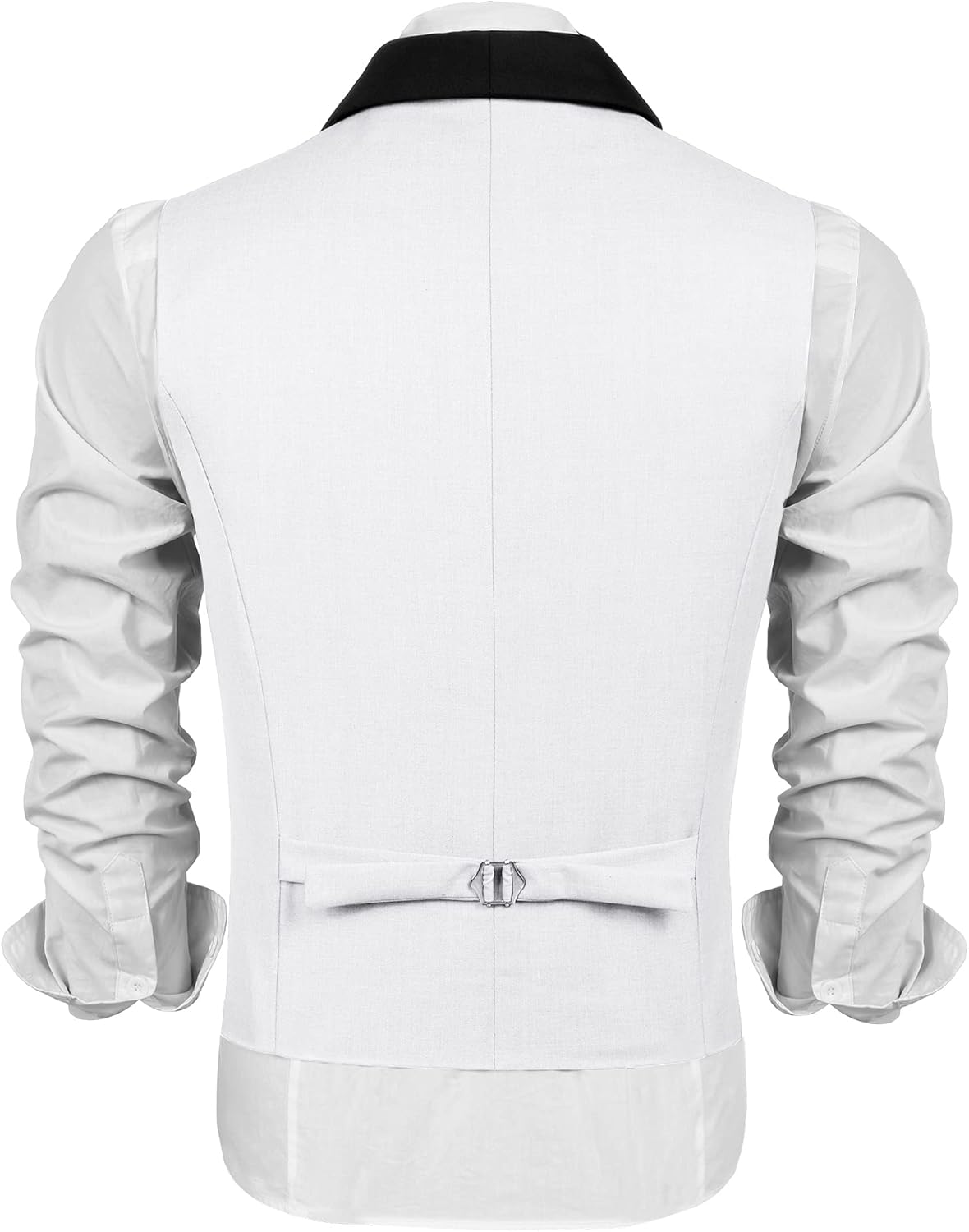 COOFANDY Men's Suit Vest Slim Fit Formal Business Dress Vest Casual Wedding Waistcoat - Image 7