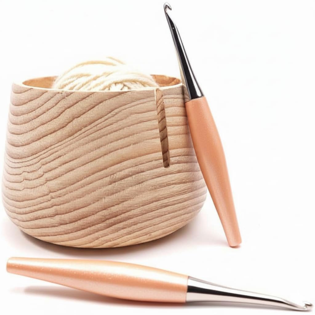 Furls Crochet Odyssey Peach, punta nichelata per una scorrevolezza senza sforzo, uncinetti con manico ergonomico da 17,8 cm (J - 6,00 mm)