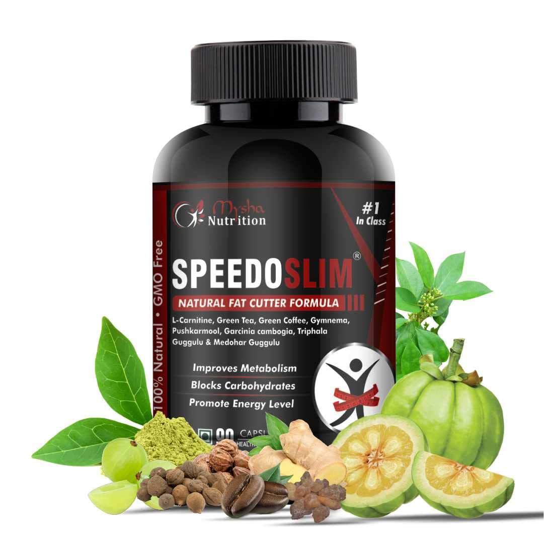 Speedo Slim | Natural Weight Loss Formula Made Up of Garcinia Cambogia, L-Carnitine, Green Tea Extract - 90 Capsules, Pack of 1