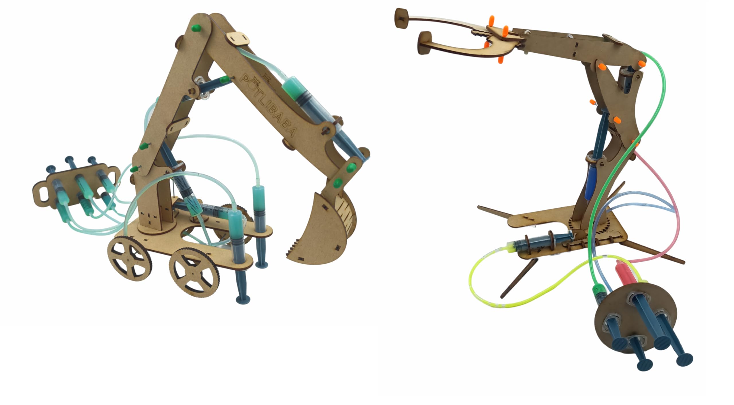 PotliBABA DIY Hydraulic Gripper & Hydraulic Crane Educational DIY STEM Kit, Skill Based Fun Toys, Educational & Assembly Game for Kids 6 to 18,Science Engineering Project and Made in India. [Unknown Binding] [Unknown Binding]