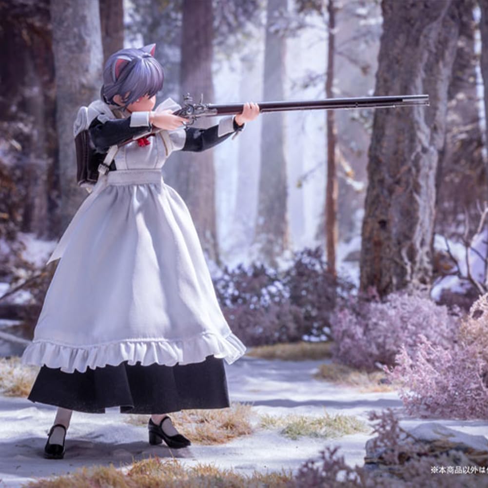 DEXSHUN PA010-Maid Gunner-FKEY figurka anime Action Figure z akcesoriami PCW, manga, model, dekoracja, przedmiot kolekcjonerski, prezent dla fanów, 16 cm