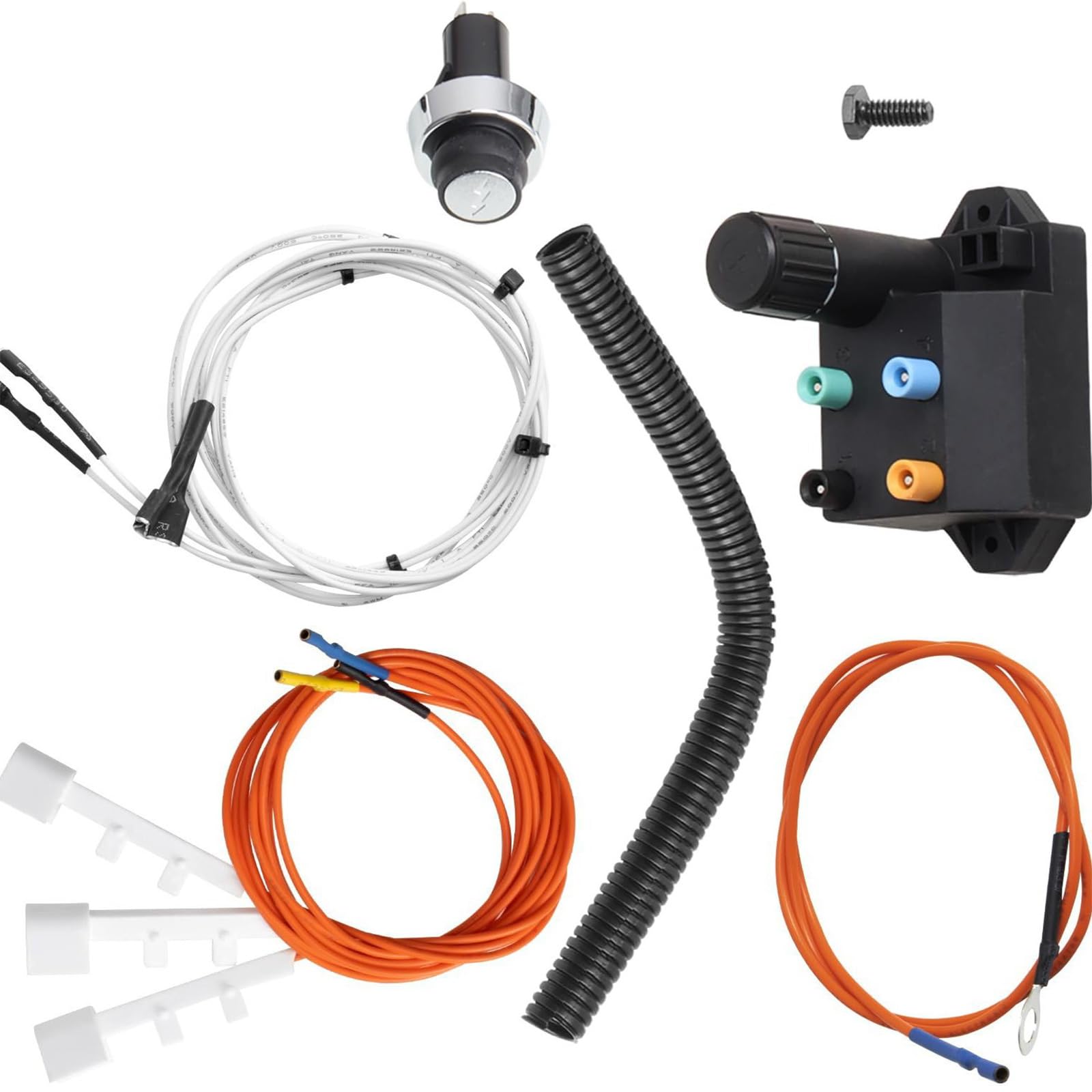 Xjdzineq Stove Replacement Set, Heavy-Duty Metal Electrode Ignition Component for Safe Grill Lighting Stove Replacement Set