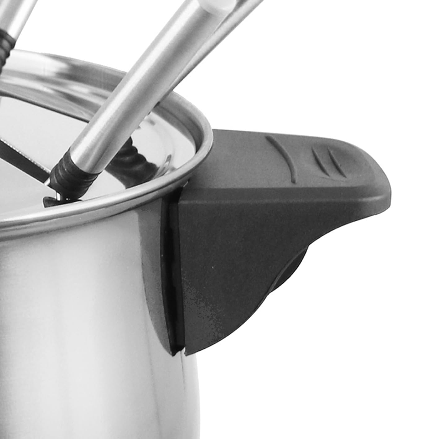 Emerio elektrisches Fondue Set für bis zu 8 Personen | nutzbar als Öl-, Brühe-, Schoko oder Käse-Fondue | inkl. 8 Fonduegabeln | stufenloser Thermostat | Edelstahltopf mit Spritzschutz | 1500 Watt