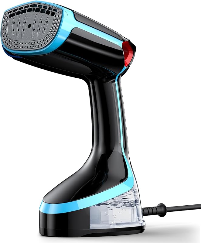 Défroisseur Vapeur 4 en 1, Défroisseur à Main avec Fonction d'aspiration, Réservoir d'eau Amovible de 340 ML, 1300W, préchauffage en 30S pour tous les tissus, Défroissage Rapide et Sans Plis