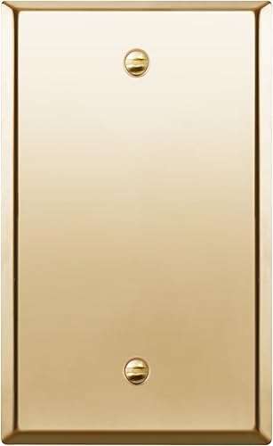 Miniatura 13 de ENERLITES Placa de Pared Metálica para Dispositivo Ciego, Resistente a la Corrosión, Tamaño Estándar 1-Gang 4.50" x 2.76", Acero Estampado con NEGRO