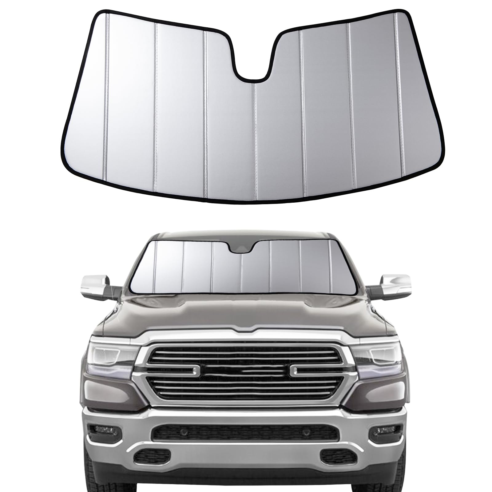 2019-2025 car windshield sun shade for 2019 2020 2021 2022 2023 2024 2025 dodge ram 1500 automotive front window sunscreen sunshade