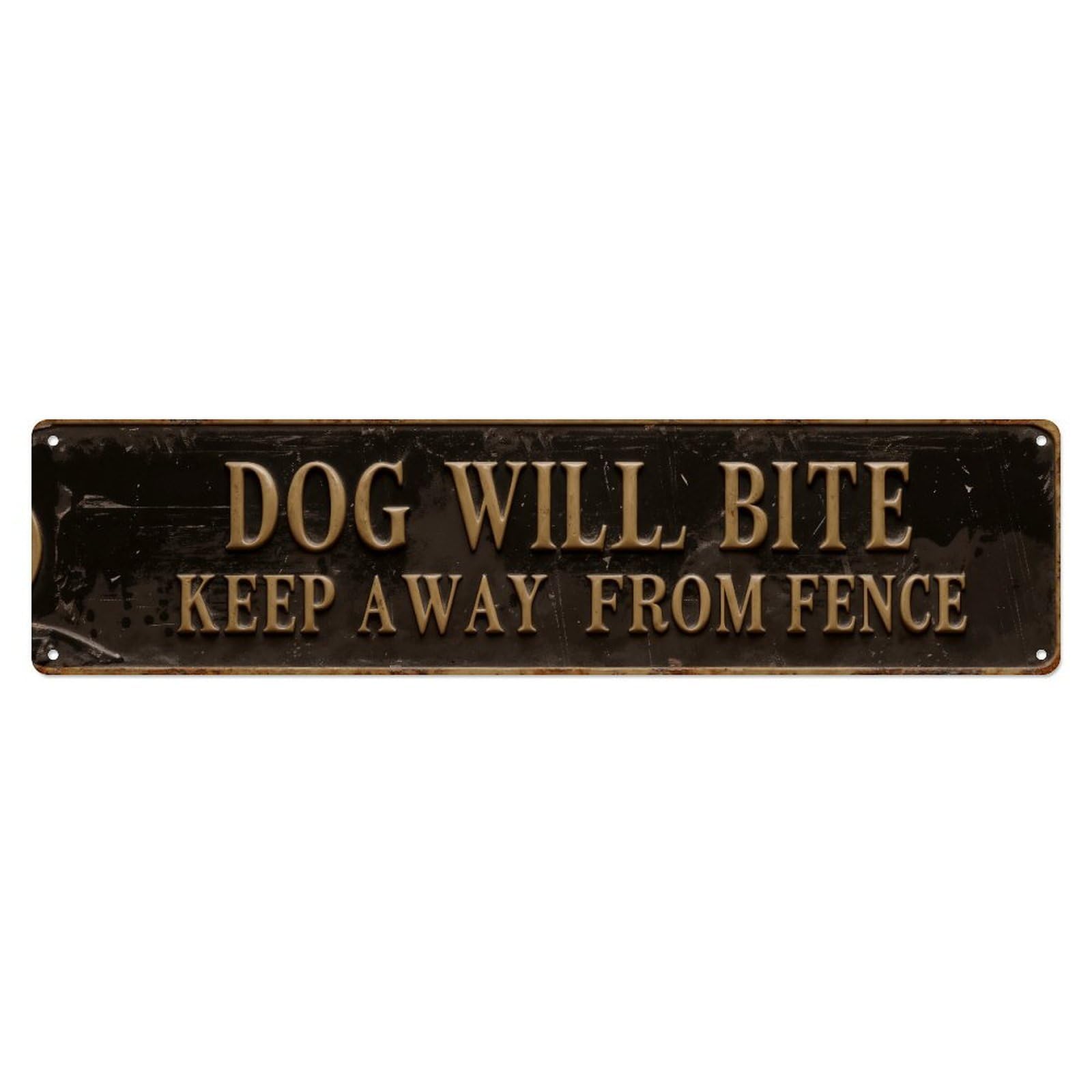 Dog Will Bite Sign Metal Tin Sign Plaque