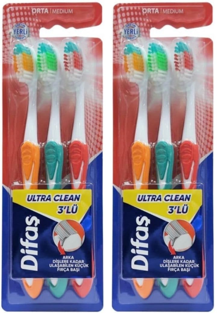 Difaş Ultra Clean 3'lü Diş Fırçası 2li paket