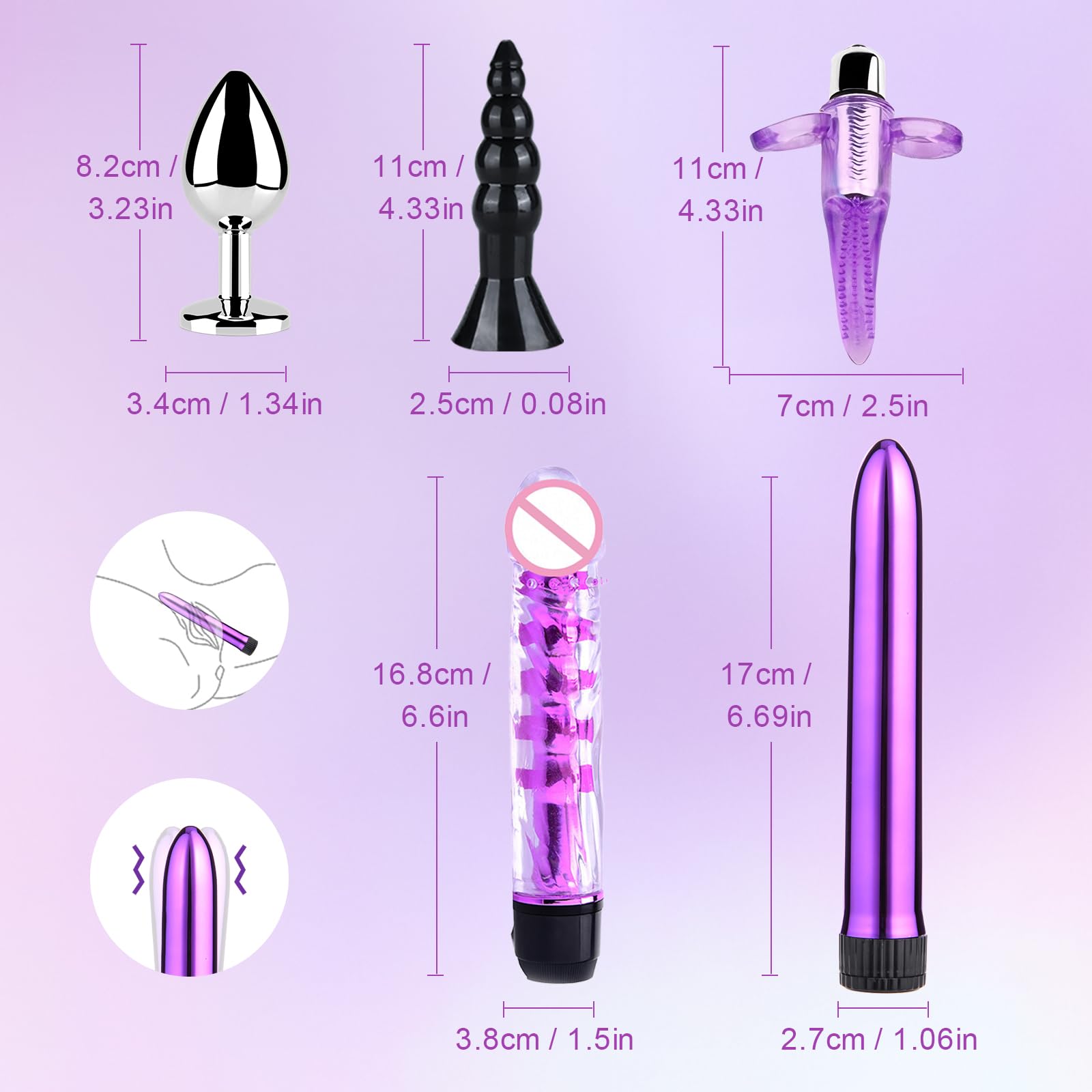 Sex Bondage Ties 15PCS BDSM Kit, Set de Juguetes Eroticos Sexuales para Parejas Set Bondage Ajustable Juegos de Adultos para Parejas Set de Sujeción para Accesorios Sexuales Plug Anal (Púrpura)