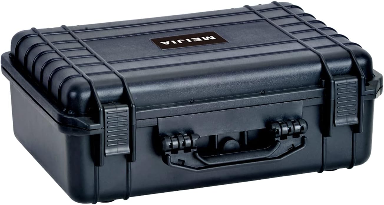 All Weather Portable IP67 Waterproof Protective Case, Hard Camera Case with customizable foam, Perfectly Protection of Camera, Drones,Pistols,Lens,Equipments,Black,18.5 x14.06x6.93inches