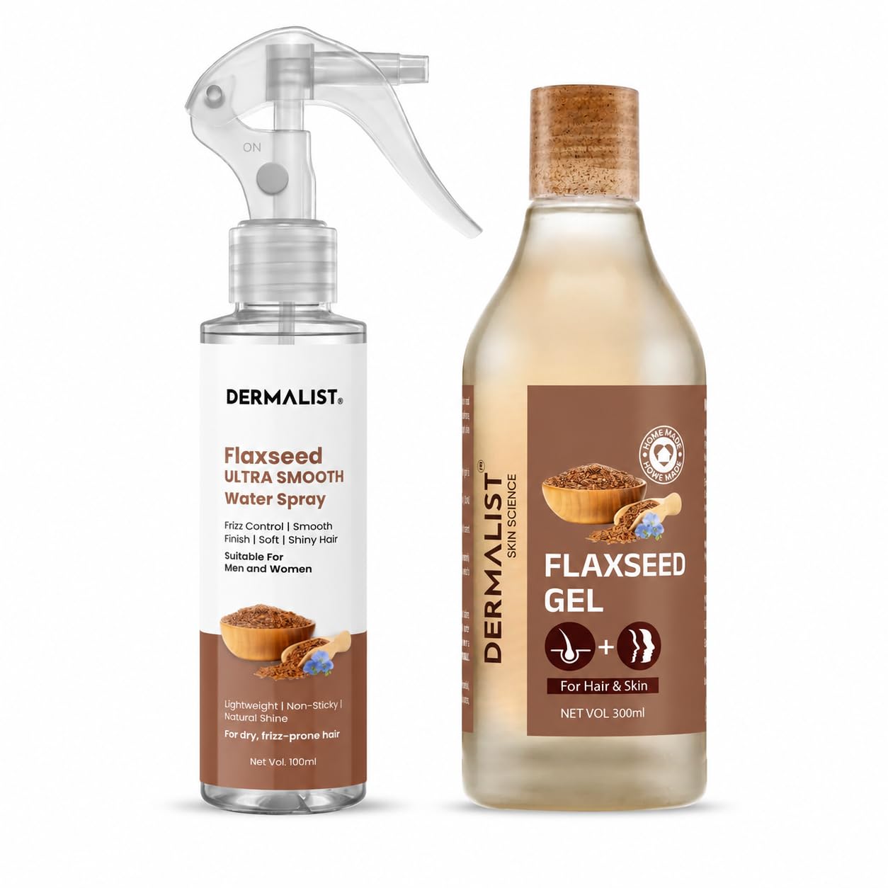Dermalist Flaxseed Ultra Smooth Water Spray & Flaxseed Gel Combo For Hair & Skin | Frizz Control & Hair Growth | 400 ml-image-36