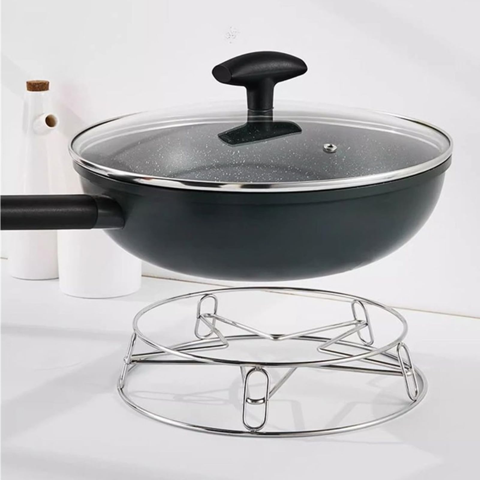 Stainless Steel Pot Trivet, Hollow Star Heat Resistant Cooling Rack