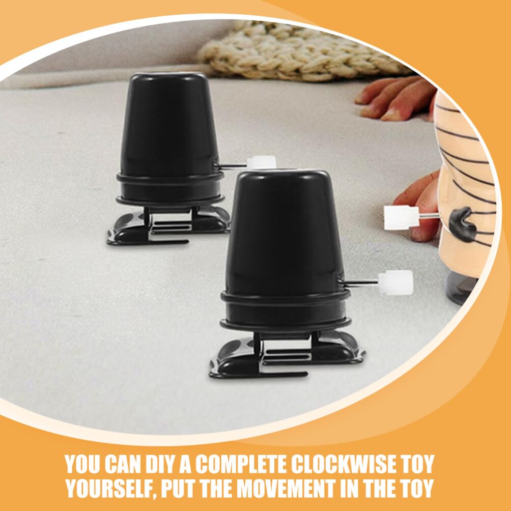 Abaodam Clockwork Legged Robot, 8pcs Kids Clockwork Toy DIY Windup Movement Mechanism Wind up Walking Toy Robot Movement Mechanism Replacement for DIY Crafts Black