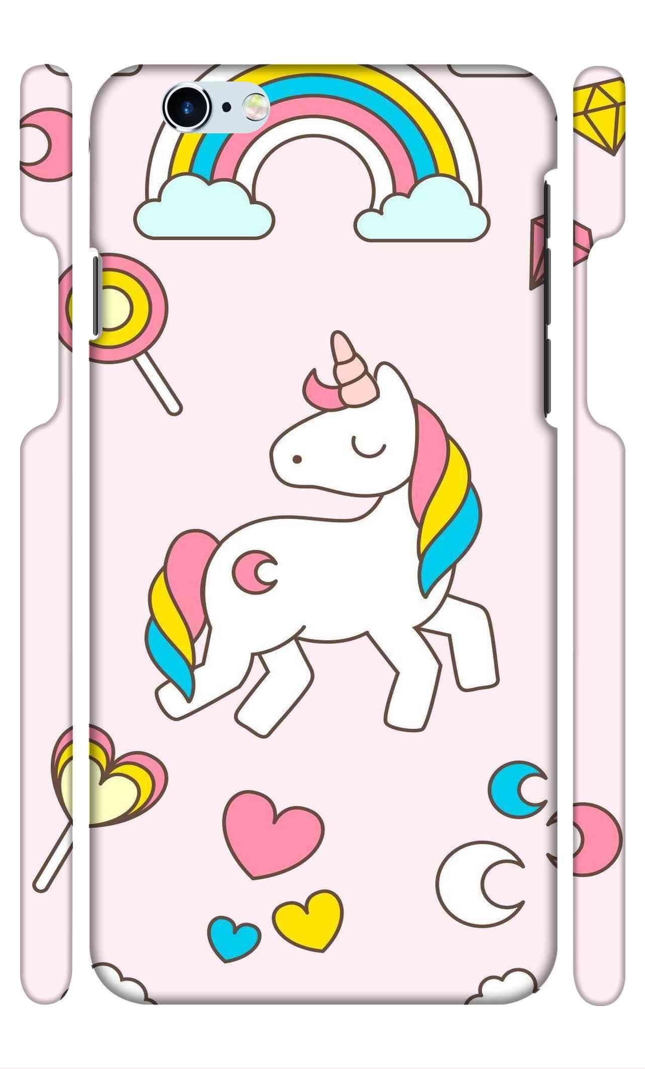 Rainbow Unicorn Pink Designer Printed Hard Back Case for Apple iPhone 7 Plus / 8 Plus Back Cover Attractive and Uniquely Crafted Smartphone Case
