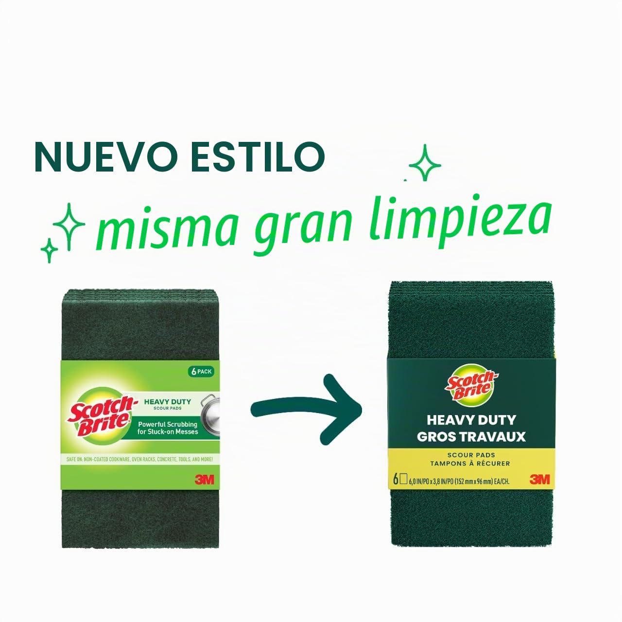 Scotch-Brite Estropajos Resistentes para Limpieza de Cocina y Platos, 30 Almohadillas