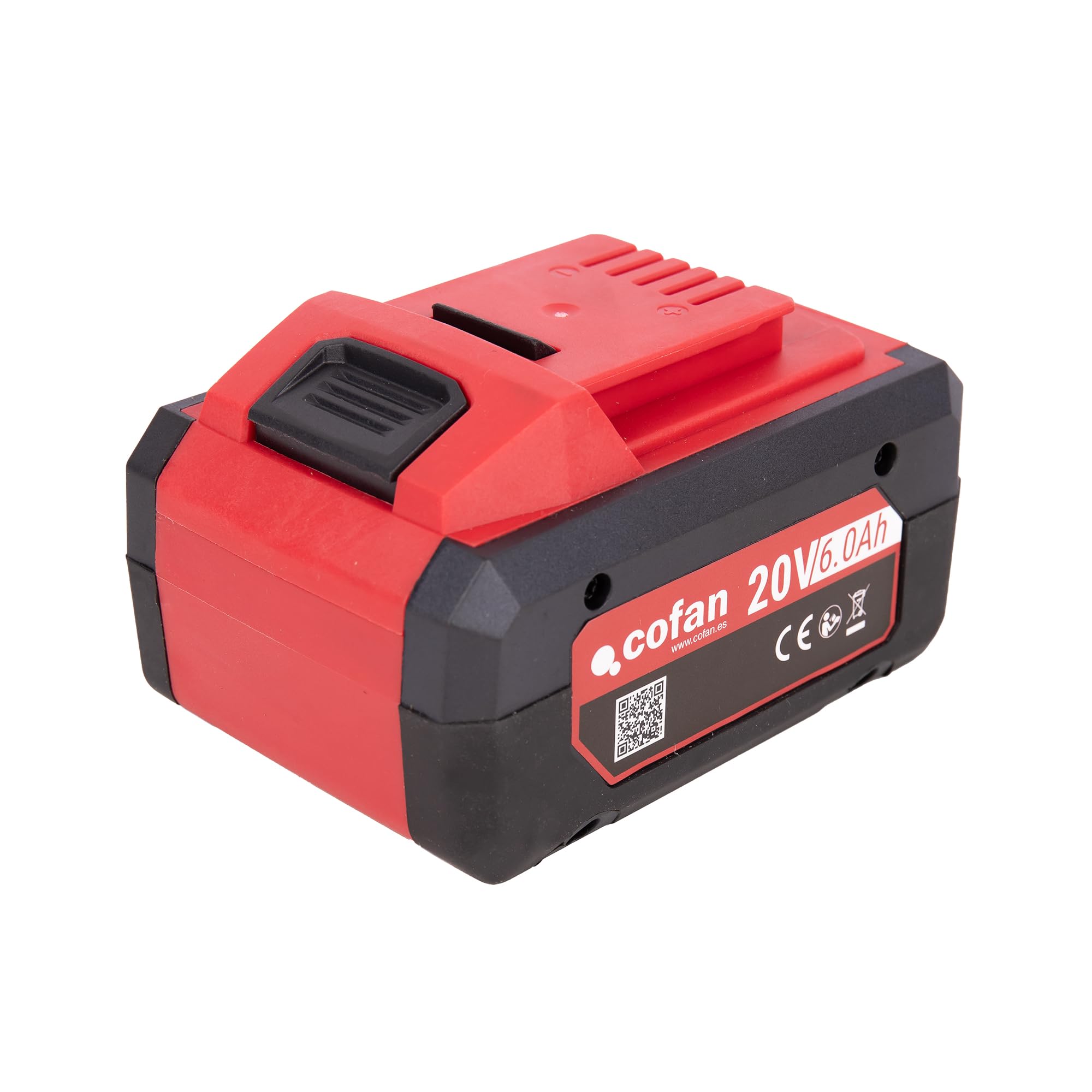 Cofan Batería Recargable Li-Ion 20 V 6.0 Ah | Compatible con Sistema 1 for All Cofan | Indicador led de Carga | Protección contra sobrecargas y Cortocircuitos