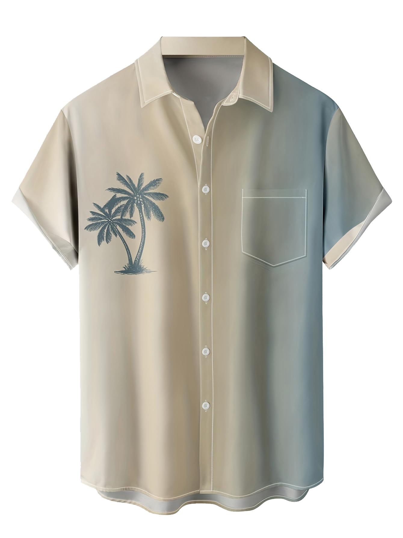 MIGFAXU Mens Short Sleeve Button Down Shirts Casual Printed Button Up Shirts Hawaiian