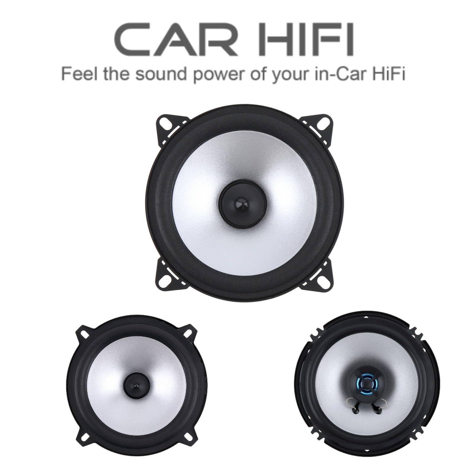 Car Tweeters 2 szt. 4/5/6,5 cala 2-drożny 60 W/100 W współosiowy pojazd drzwi auto audio muzyka stereo pełny zakres częstotliwości głośniki hifi(5inch)