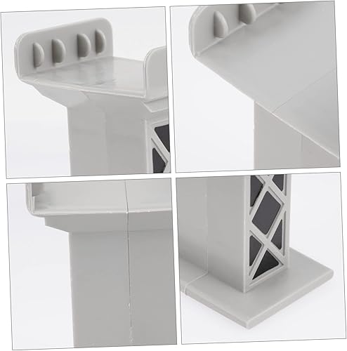Miniatura 3 de Toyvian 6 unids tren Pier Track Toy Accessories Toy Train Bridge Tren Accesorios de juguete Tren Vía ferroviaria Soportes Tren Bloques de Soporte