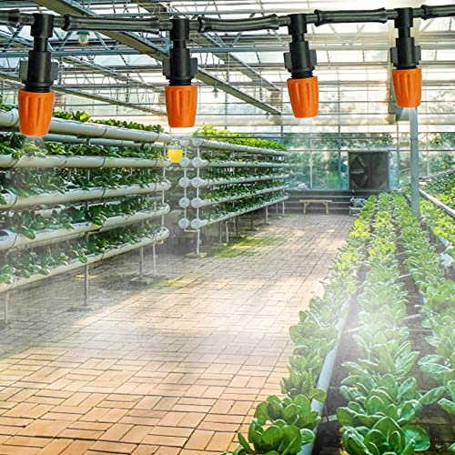 Sszmdlb Mist Irrigation Kits Accessories With 16Ft/32Ft 1/4” Blank Distribution Tubing Hose & 5Pcs/10Pcs Misters Plants Watering System For Garden Patio Automatic Irrigation Equipment #TOP4