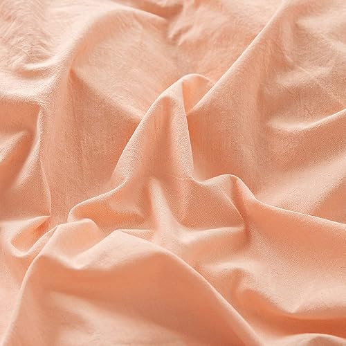 Miniatura 4 de FACE TWO FACE Juego de funda de edredón de 3piezas, 100% algodón lavado con textura parecida al lino transpirable duradero suave cómodo (tamaño