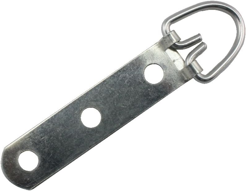 3-Hole Wide Strap Hanger, Frame-Hanging Hardware (Silver, 24-Pack)