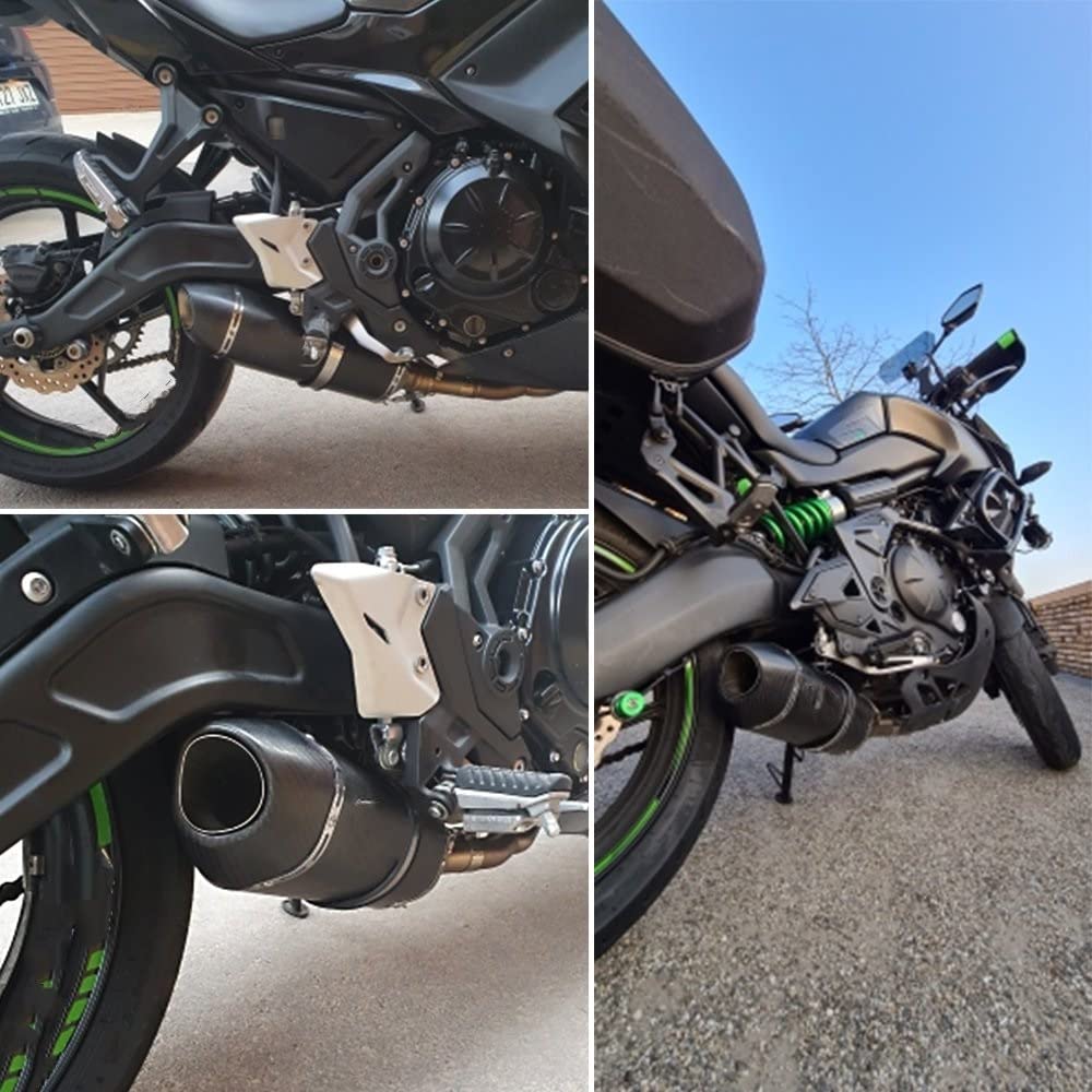 Escape Moto Tubo Para KAWASAKI Para ER-6N Silenciador Tubo Escape Motocicleta 51mm Tubo Conexión Tubo Conexión Frontal Tubo Medio Moto Moto Tubo Escape Silenciador