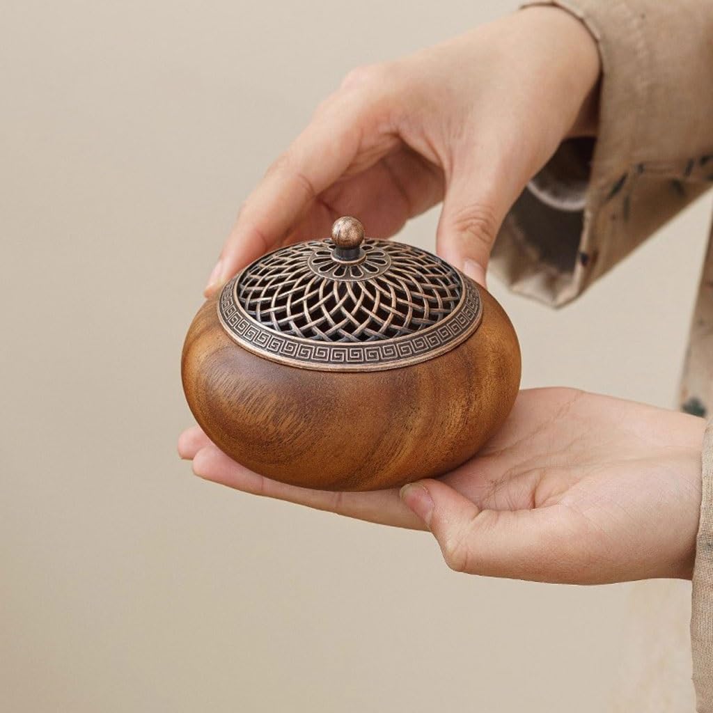Quemador de incienso de cascada, quemador de incienso de madera maciza, estilo chino, creativo quemador de aromaterapia zen para adornos, quemador de incienso de reflujo