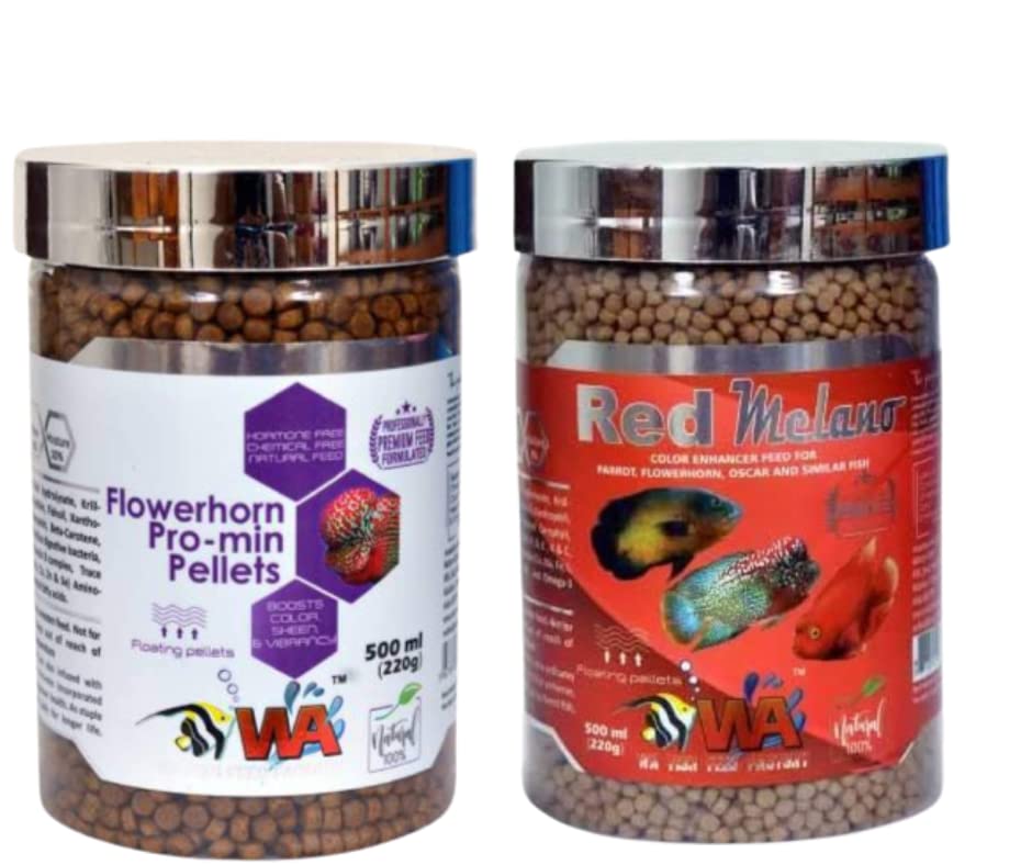 VAYINATO Wa Flowerhorn Fish Food Combo(Flowerhorn Promin Pellets,220G&Red Melano,220G)For Color Enhance&Improves Health (B0B4DH76PZ) Amazon Price History, Amazon Price Tracker