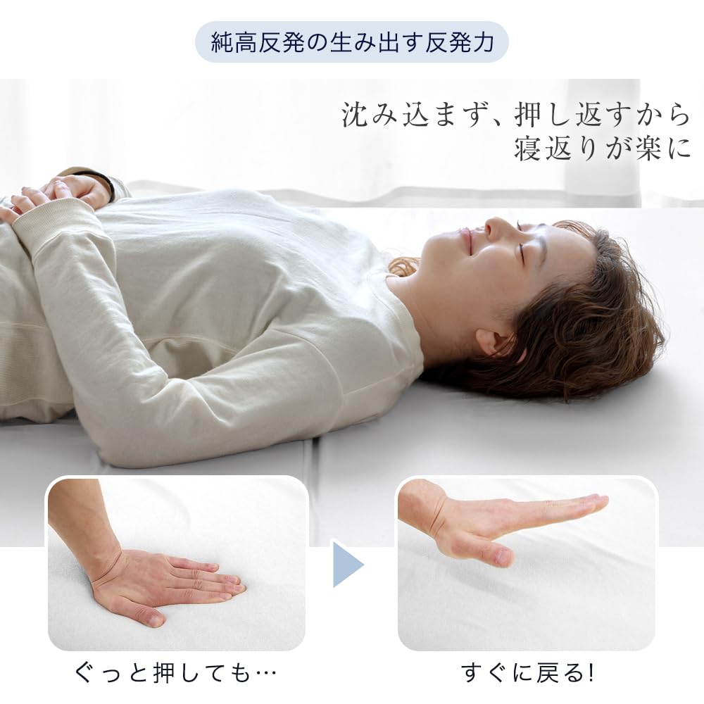 Amazon.co.jp: タンスのゲン マットレス ダブル 厚み10cm 3つ折り 150N