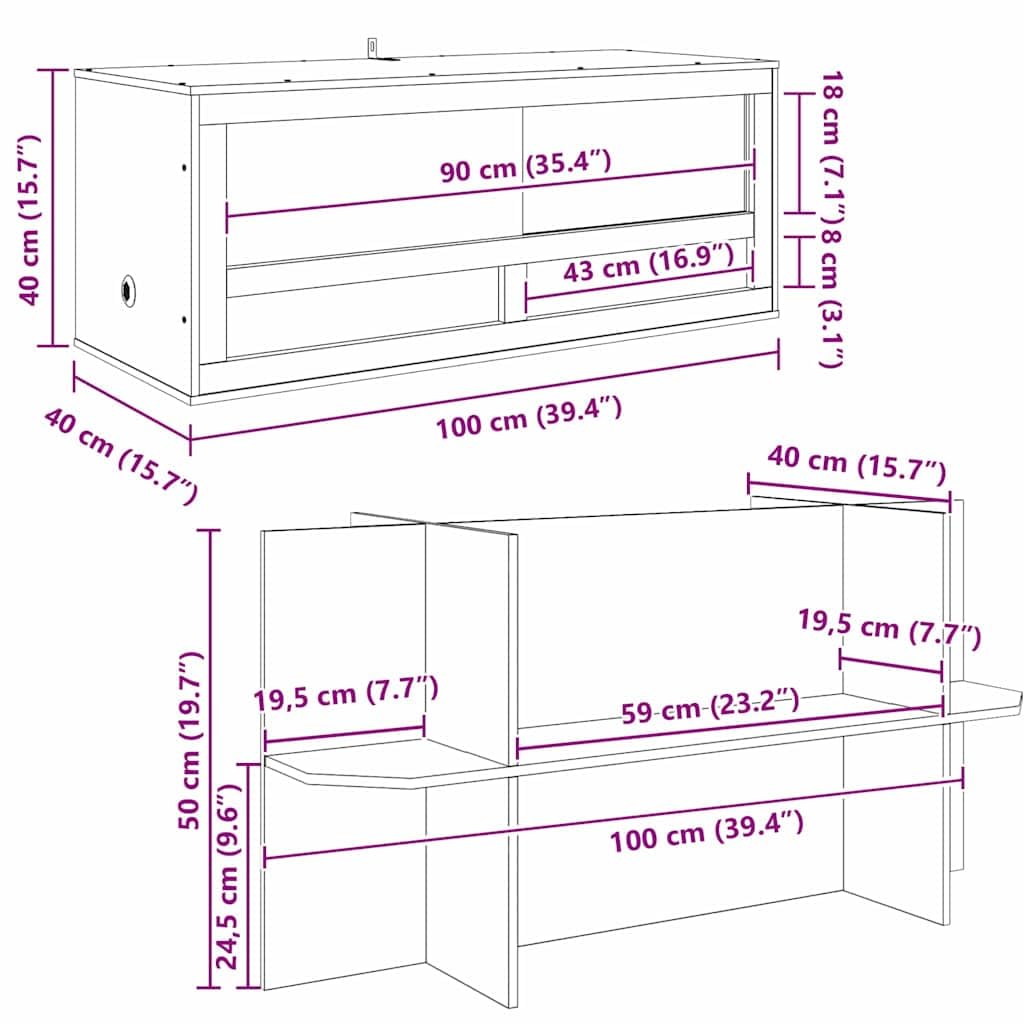 vidaXL Terrario Marrón 100 x 40 x 90 cm OSB, Hábitat para Anfibios, Espacio Interior para Mascotas, terrario Rectangular Resistente, hogar Seguro para Reptiles