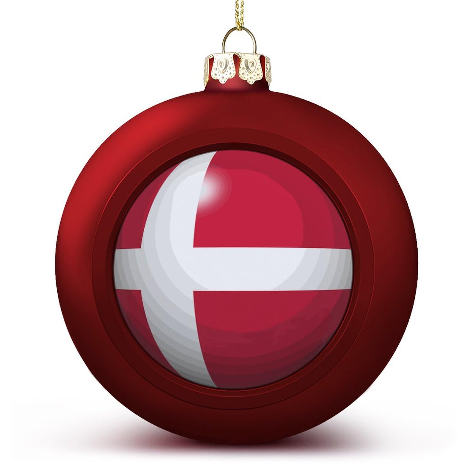 Luijorgy Boys Denmark National Flag Ball Ornaments, Flag Ball Ornaments For Christmas Tree Decoration, Red Christmas Ball Ornament Xmas Baubles For Kids Friends