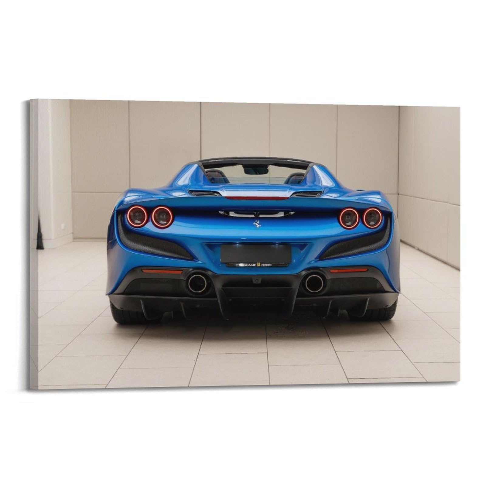 OKAHYS V8 Engine Supercar F8 Tributo Racing Poster Modern Decorative Canvas Prints - Ideal Wall Art for Family, Man Cave, Game Room, Boys & Girls Bedroom 20x30inch(50x75cm)