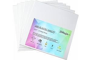 Versatile 0.060 Inch Thick 12 Inch x 12 Inch White ABS Plastic...