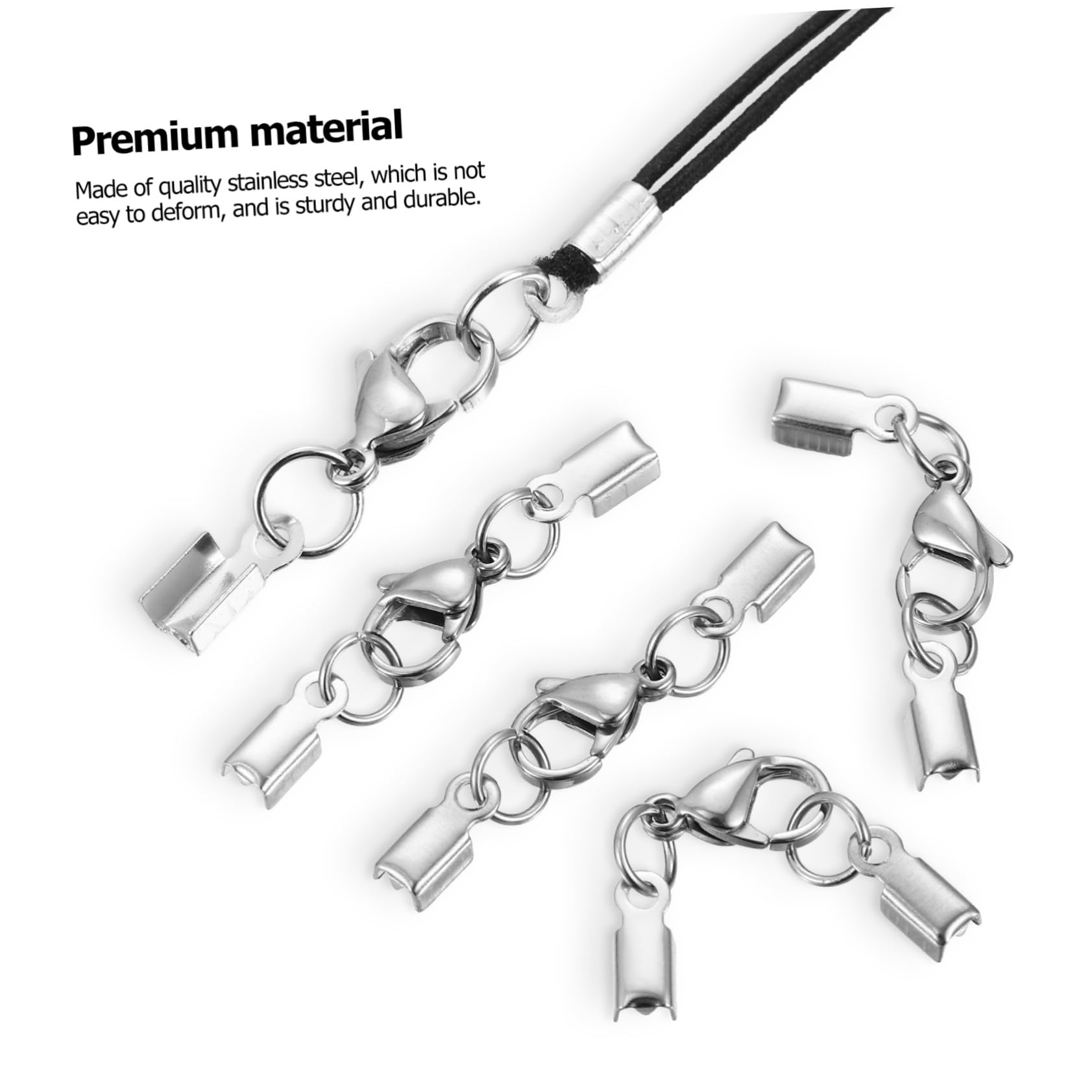 Cierres de Langosta Resistentes y Fáciles de Usar de Acero Inoxidable para Hacer Joyas 40 Ideales para Pulseras y Pendientes en Manualidades DIY