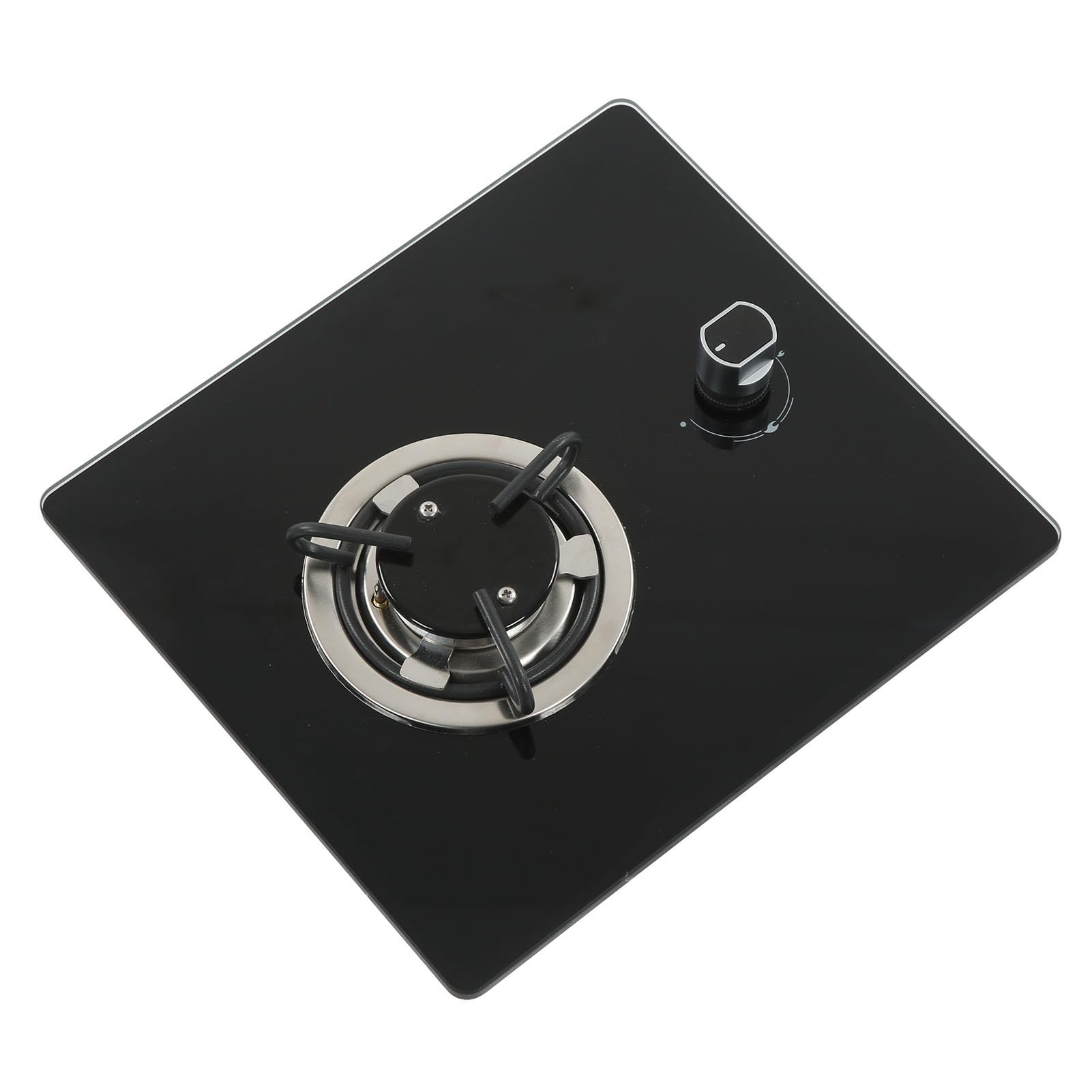 Estufa de gas RV de 290 x 325 mm, panel de vidrio templado de 1,8 kW, ajuste de fuego para caravana, yate, barco, cocina