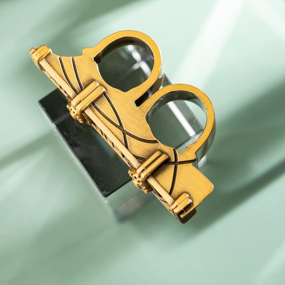 A&C Hero Sling Ring Props Magic Power Ring Cosplay for Halloween Gifts Accessories(Gold)