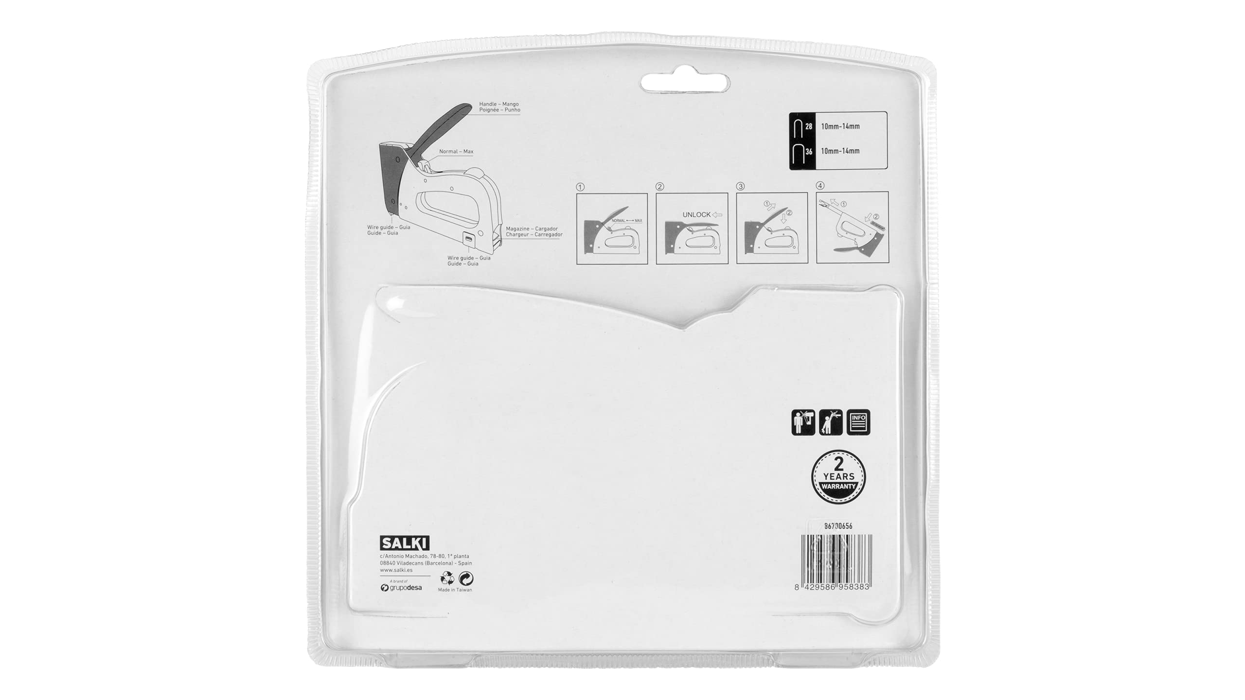 SALKI Heftgerät Manuelle 86700656 tsk28 M/36/28/36/10 – 14 mm 10 – 14 mm