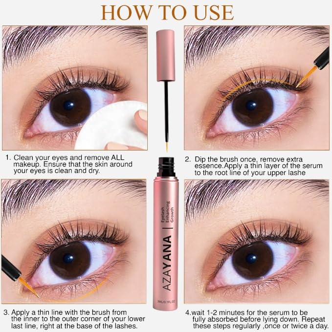 Azayana Eyelash Enhancing Growth Serum, 3ml, Rose Gold - Image 4