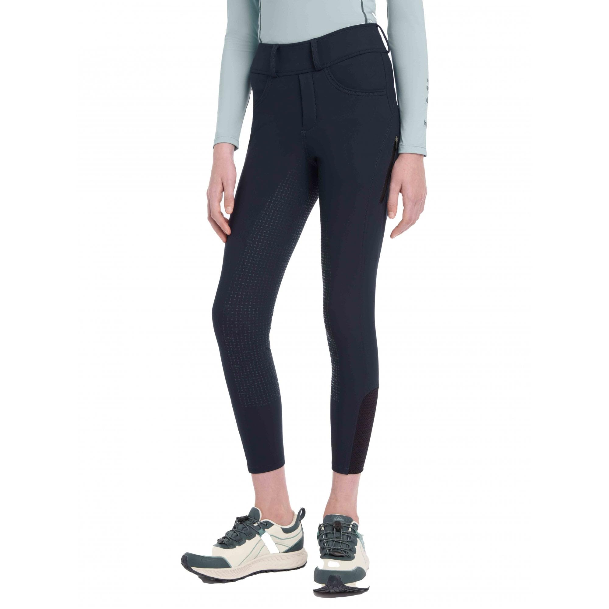LeMieux Young Rider Ella Winter Childrens Breggings - Navy Blue 13-14 Years