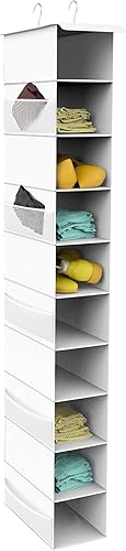 coastal rose Organizador de zapatos colgante para armario, organizadores de zapatos de 10 niveles y almacenamiento, soporte para zapatos que ahorra